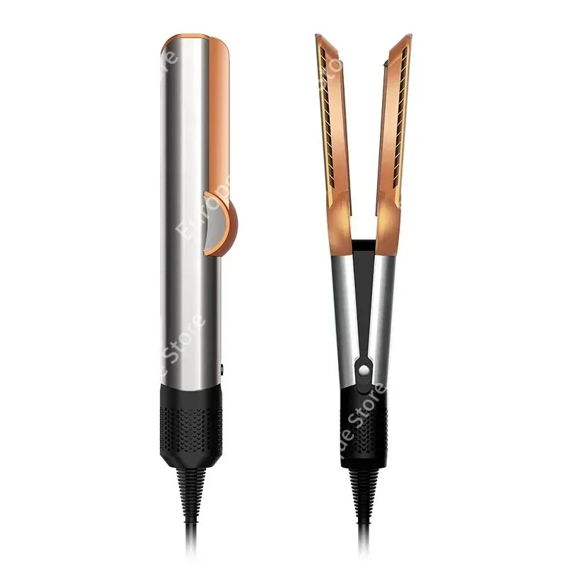 2-in-1 Hair Straightener and Dryer Combo - Negative Ion Heating Flat Iron for Quick Drying Long - Lasting Hair Styling Salon
