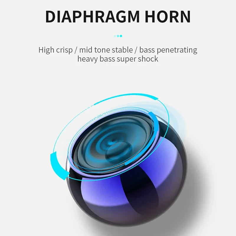 Mini Bluetooth Speaker with Mic TWS Wireless Sound Box HiFi Music Cell Phone Tablet Metal Loud Speake Portable Subwoofer