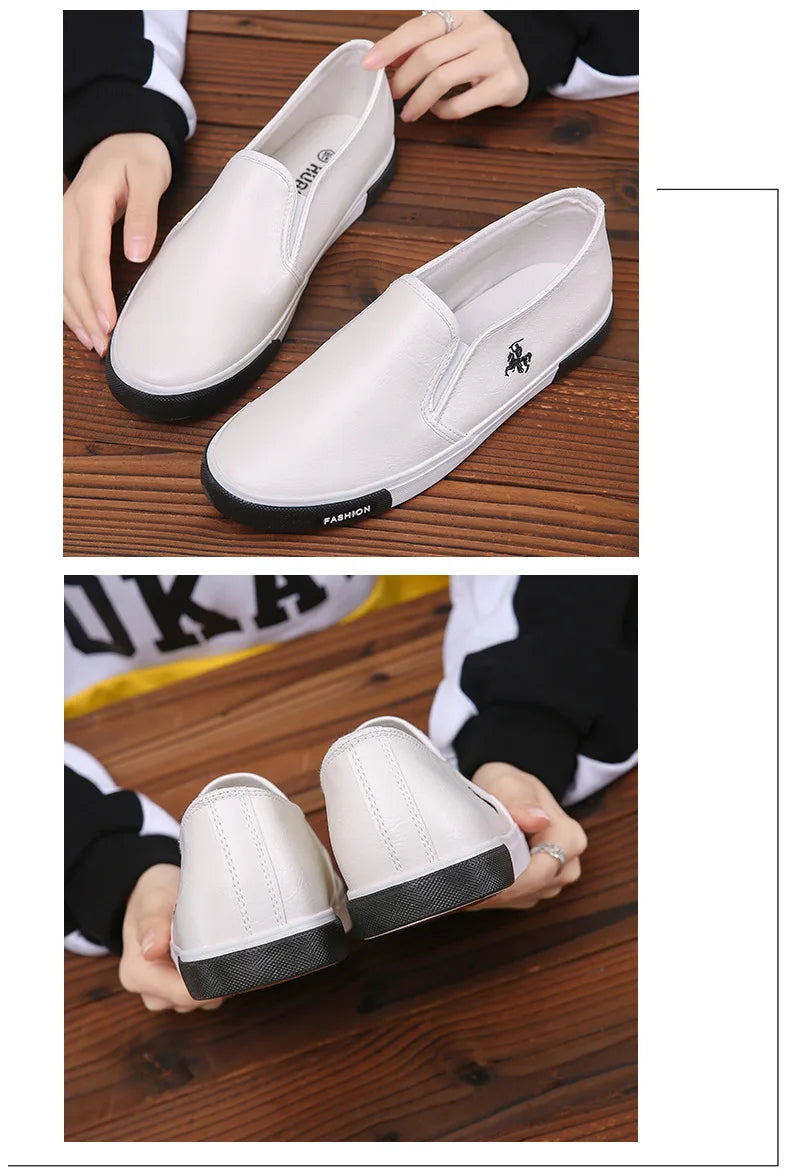 2026 New Leather Men's Shoes Luxury Fashion Men Casual Shoes Retro Comfortable Loafers High Quality Men's Sneakers Driving Shoes