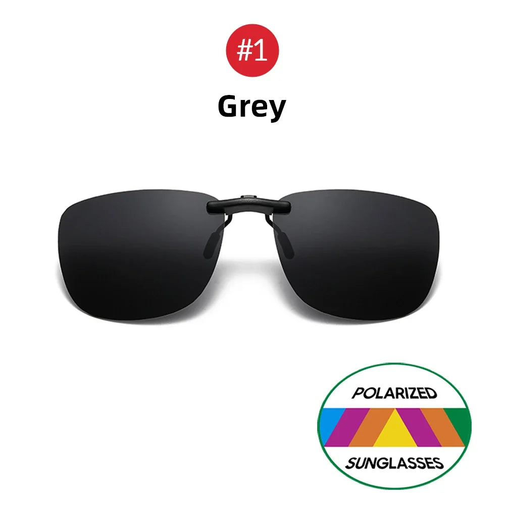 VIVIBEE Driving Clip On Sunglasses Unisex Eyeglasses Men Polarized Women Night Vision Fishing UV400 Outdoor Sun Glasses