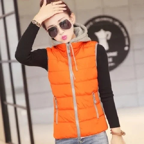 2026 New Winter Underwaist Coat Long Hooded Quilted Puffer Vest Female Warm Thicken Outwear Womens Jacket Sleeveless Waistcoat
