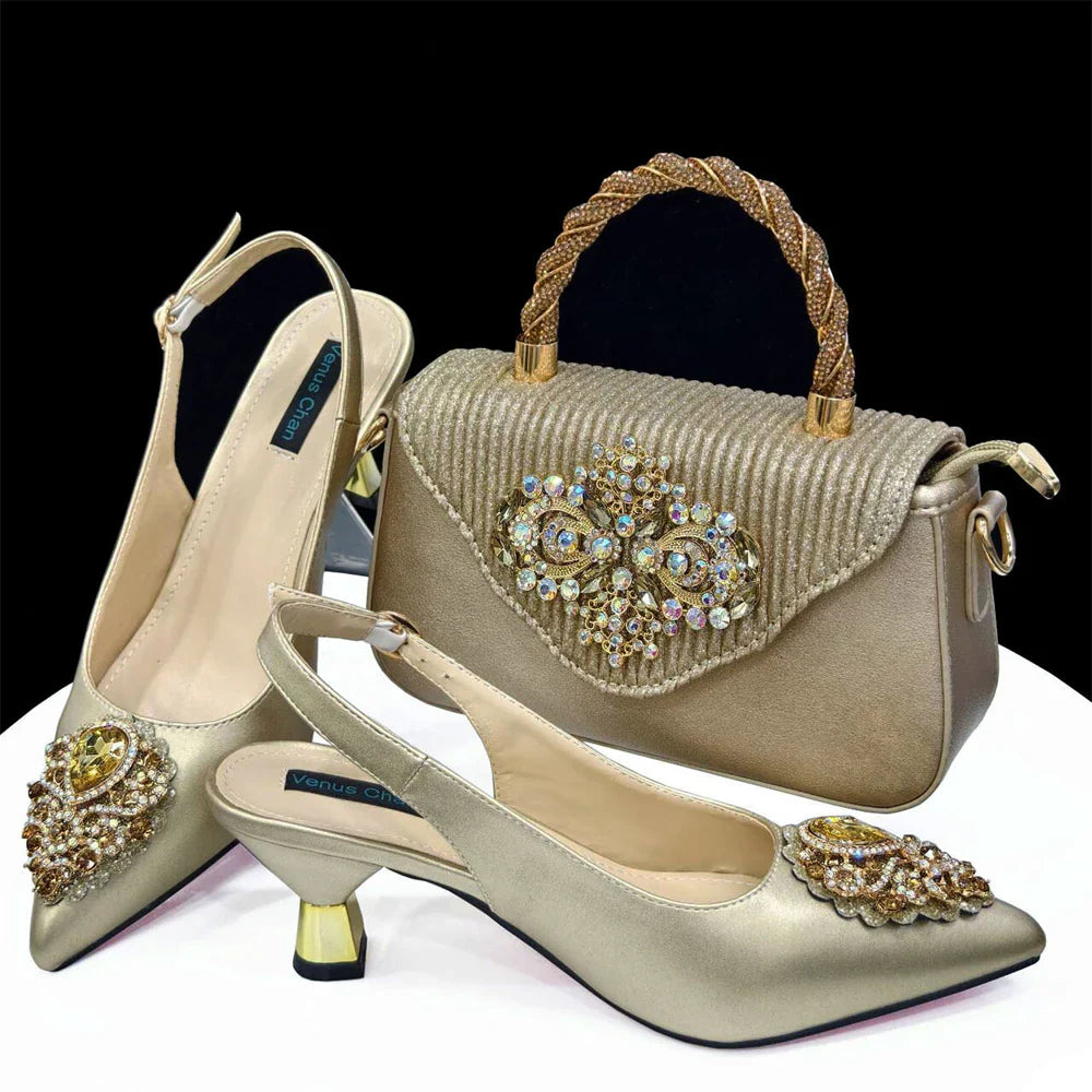 Conjunto de Zapatos y Bolso Italiano Nuevo HAS1-27