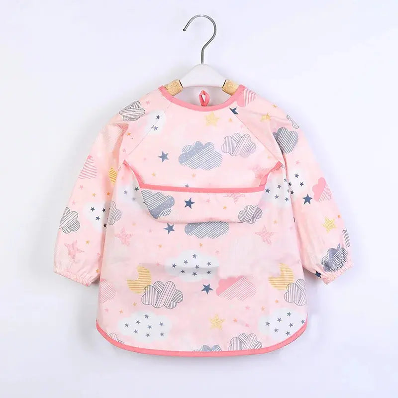 Baby Kids Long Sleeve Scarf Waterproof Apron