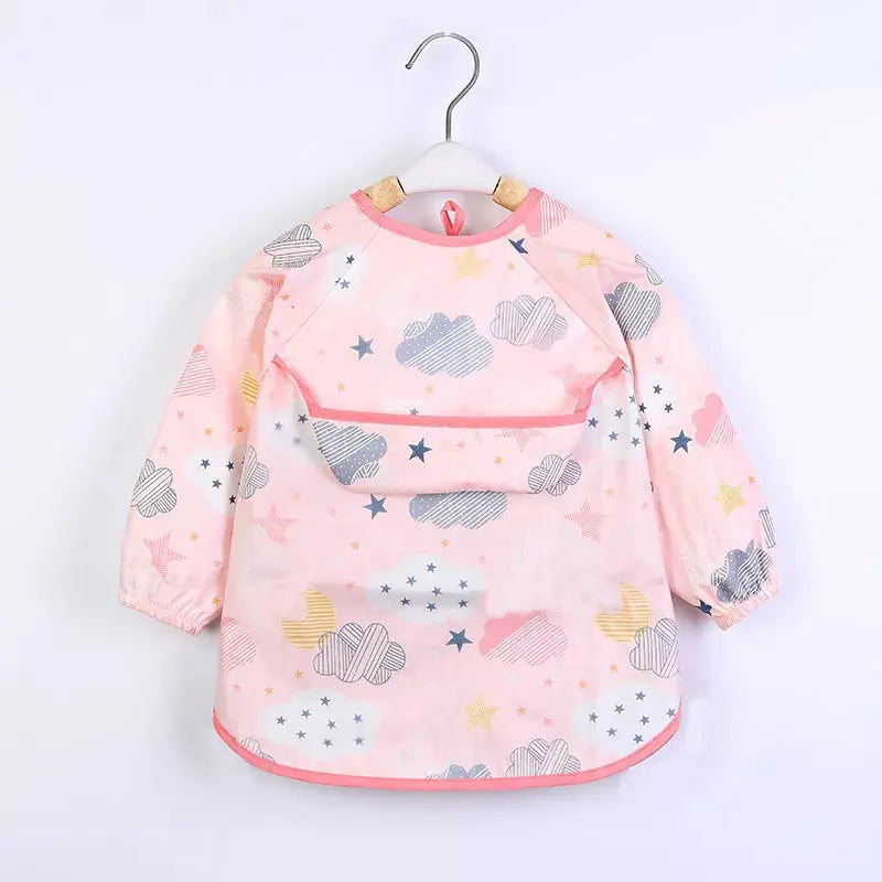 Baby Kids Long Sleeve Scarf Waterproof Apron
