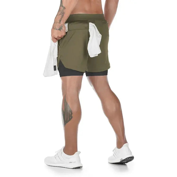 Men's Camo Running Shorts with Built in Liner