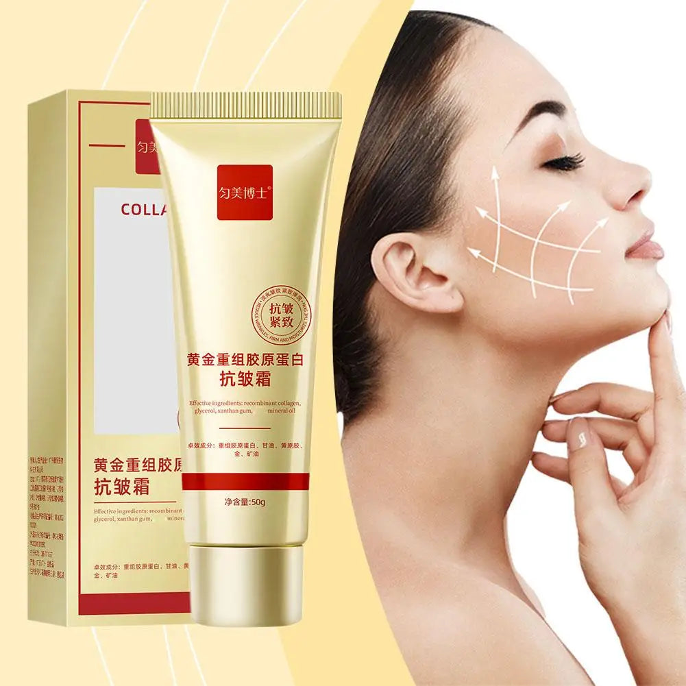 Gold Collagen Anti Wrinkle Cream Facial Tightening Moisturizing Fade Facial Fine Lines Facial Skin Care Products