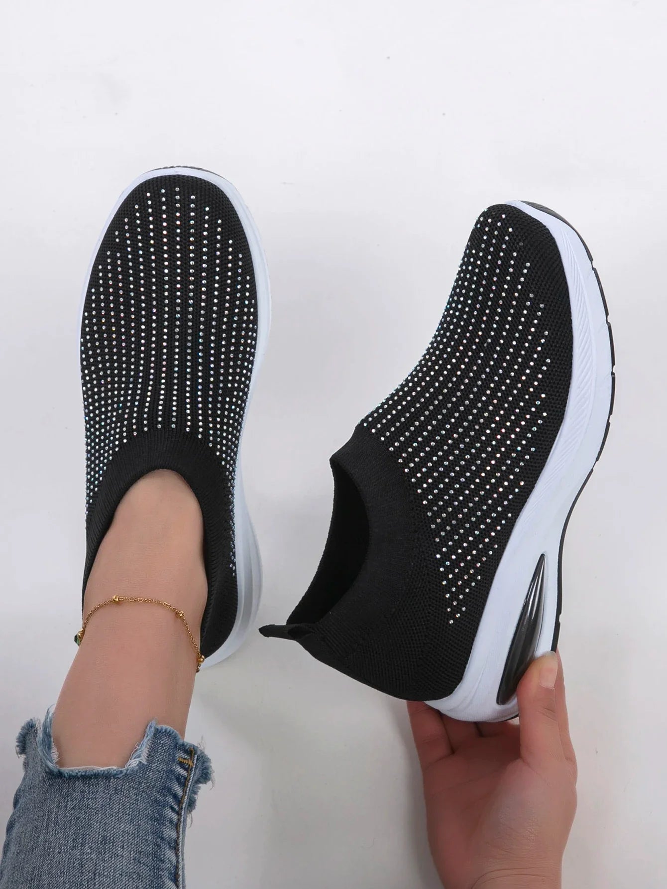 Spring new women's sports shoes, fashionable, breathable, lightweight, non-slip, wear-resistant, casual sports shoes, flat shoes