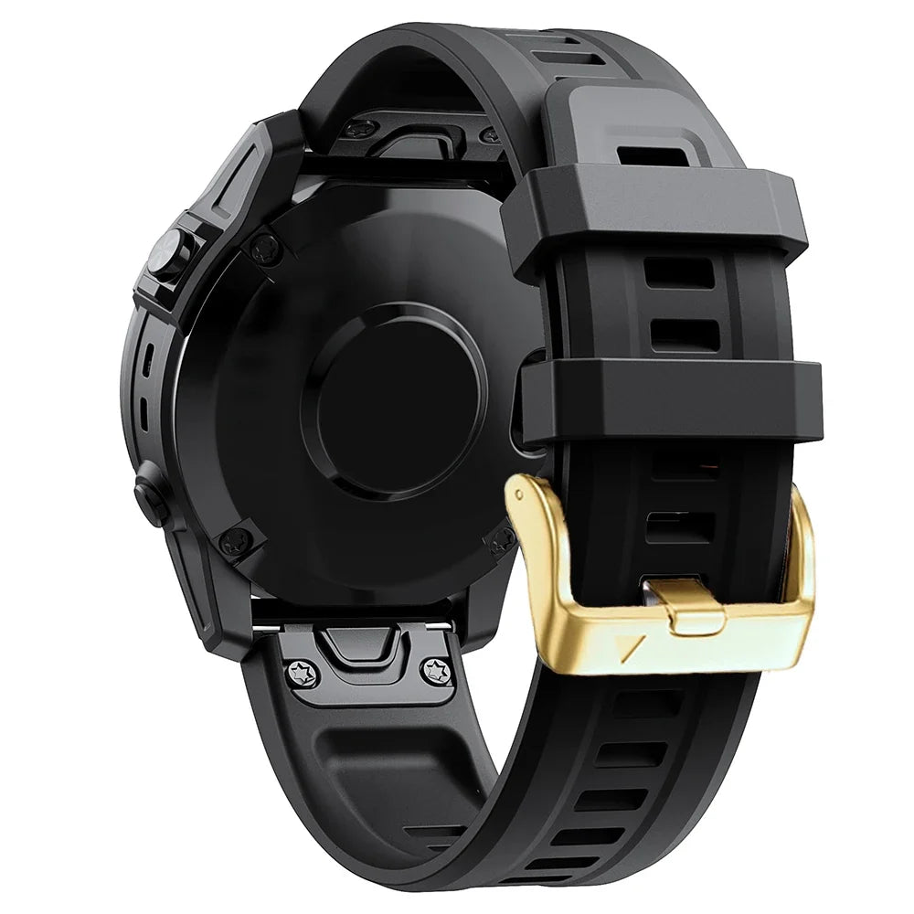 Garmin QuickFit 20mm Silicone Band with Gold-Tone Buckle