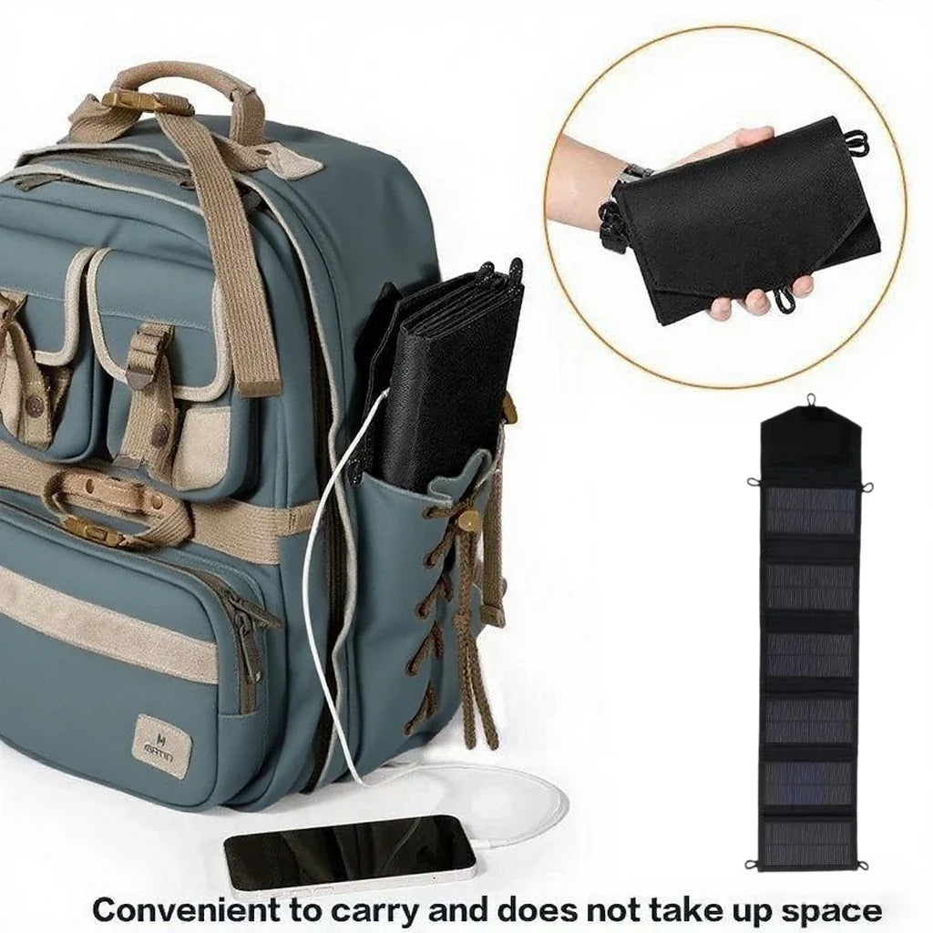 Backpack Pocket Carry Portable Foldable Waterproof Solar Charger 25W 100W Dual USB Travel Emergency Gear For Smartphone Tablet