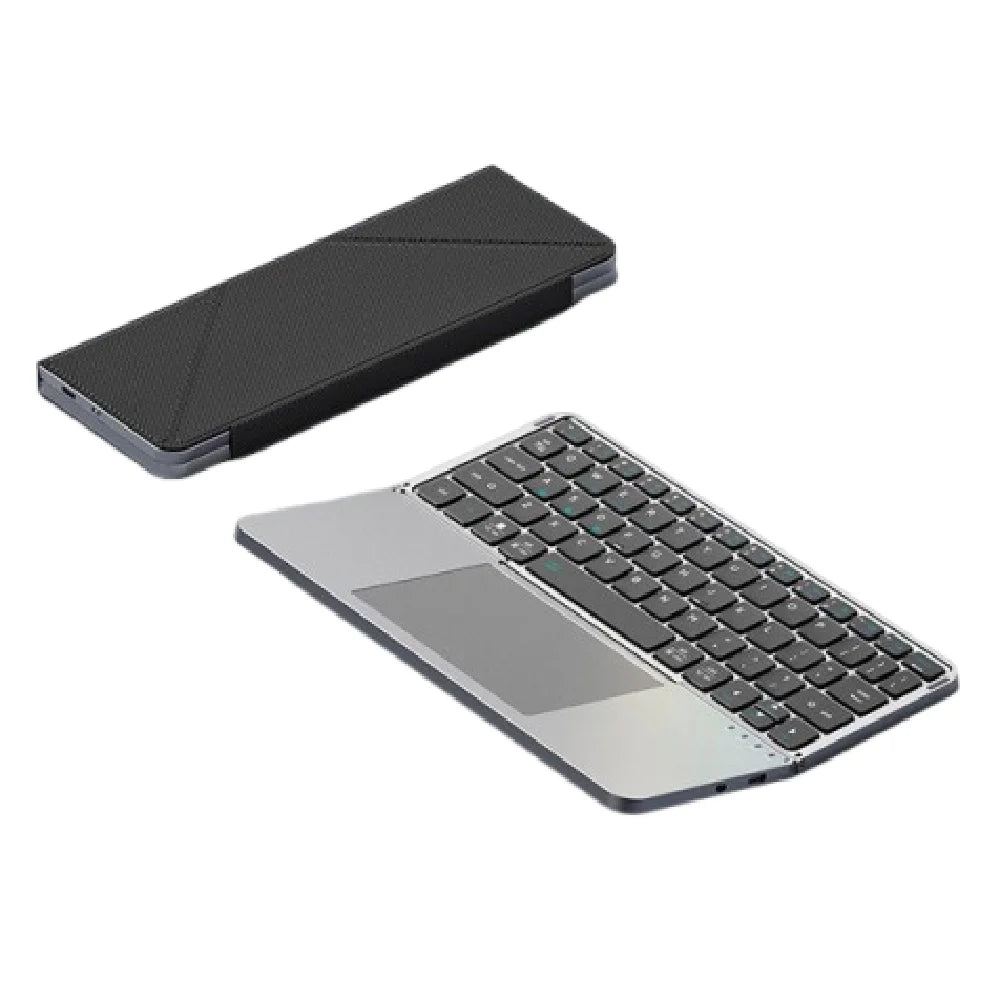 Bluetooth 5.3 Wireless Bluetooth Keyboard Portable Detachable Foldable Keyboard Universal with Touchpad Mini Foldable Keypad