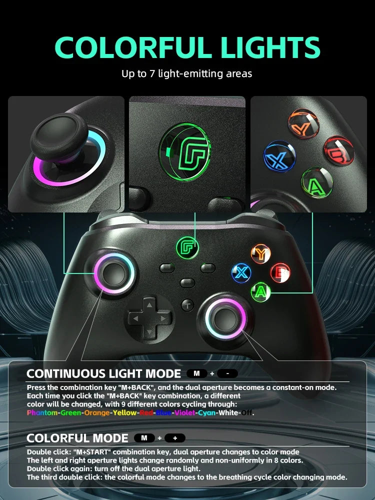 Data Frog Wireless Controller For Switch OLED/LITE/PC/Android Console Pro Gamepad with Programmable Turbo Function