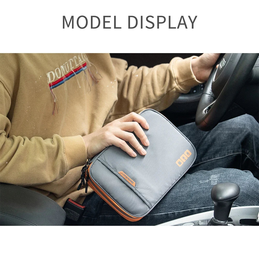 Electronic Accessories Storage Bag Travel Case,Cable Organizer Bag Gadget Carry Bag For Cables,Power,USB Flash Drive, Charger