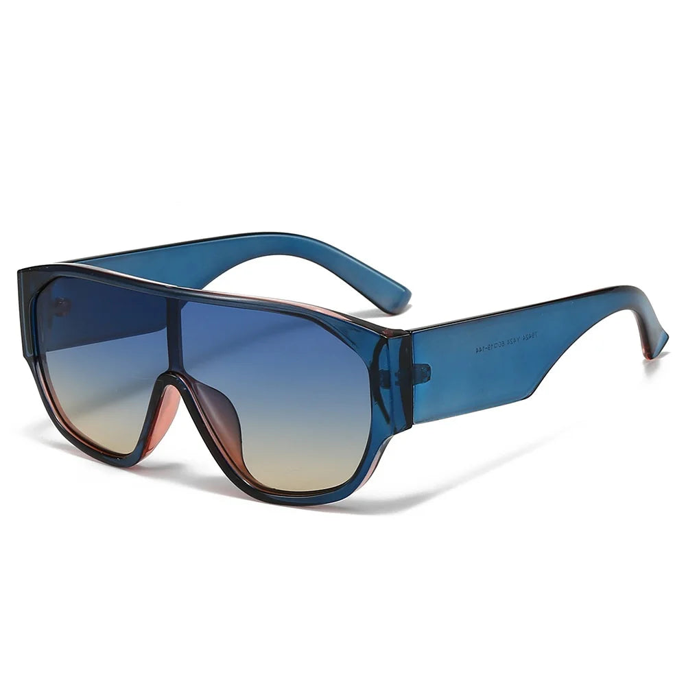Y2K Oversized Shield Mask Sunglasses Women Men One-Piece Steampunk Big Frame Goggles Punk Shades Windproof Eyewear