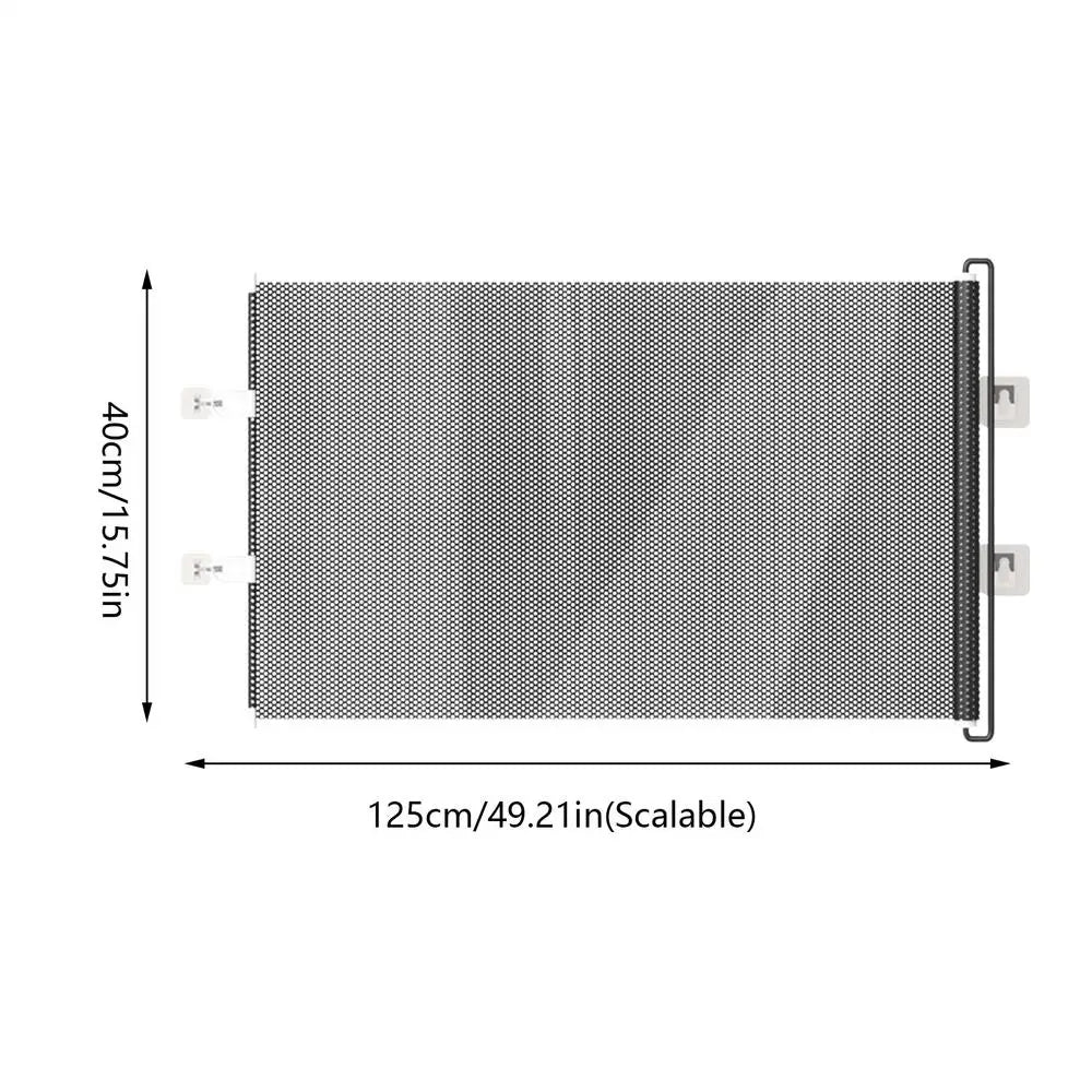 Retractable Pet Gate Dog Retractable Gate No-Drill Childproof Net Fence Cat Baffle for Indoor Staircase Patio Fireplace Deck