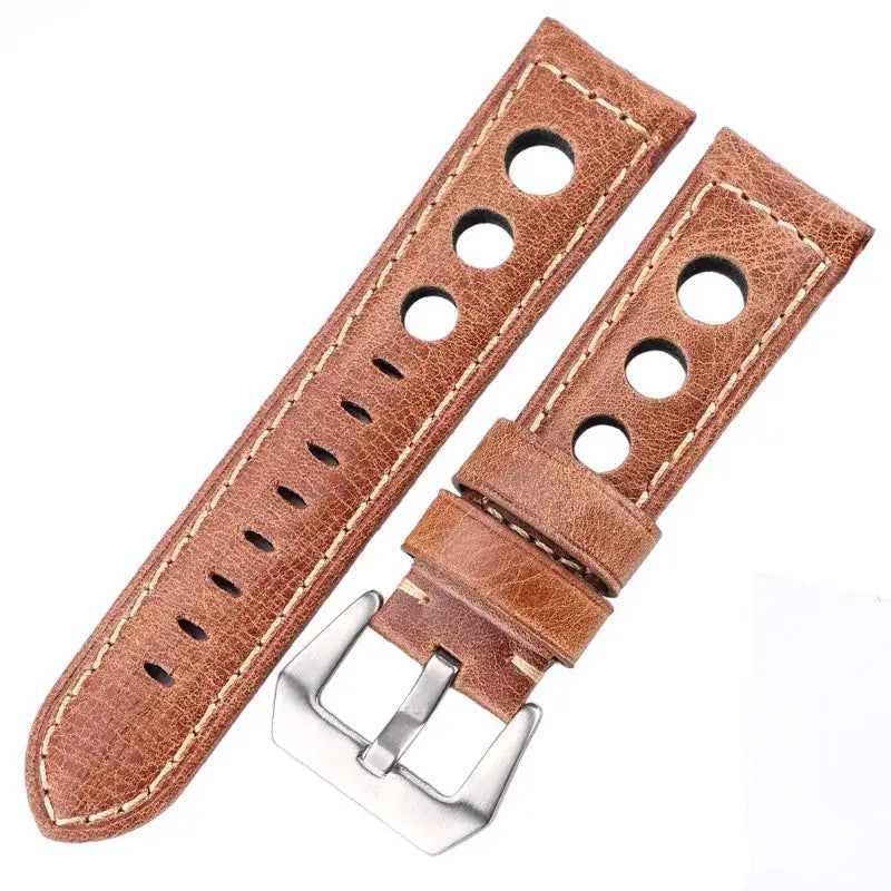 TicWatch Pro 5, Pro 3 & E3 Three-Hole Leather Rally Band