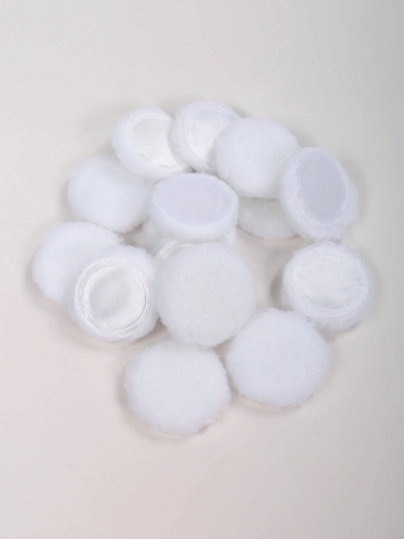 2-5-10-20Pcs Portable and Practical High-Grade White Round Powder Puff for Base and Fixing Makeup