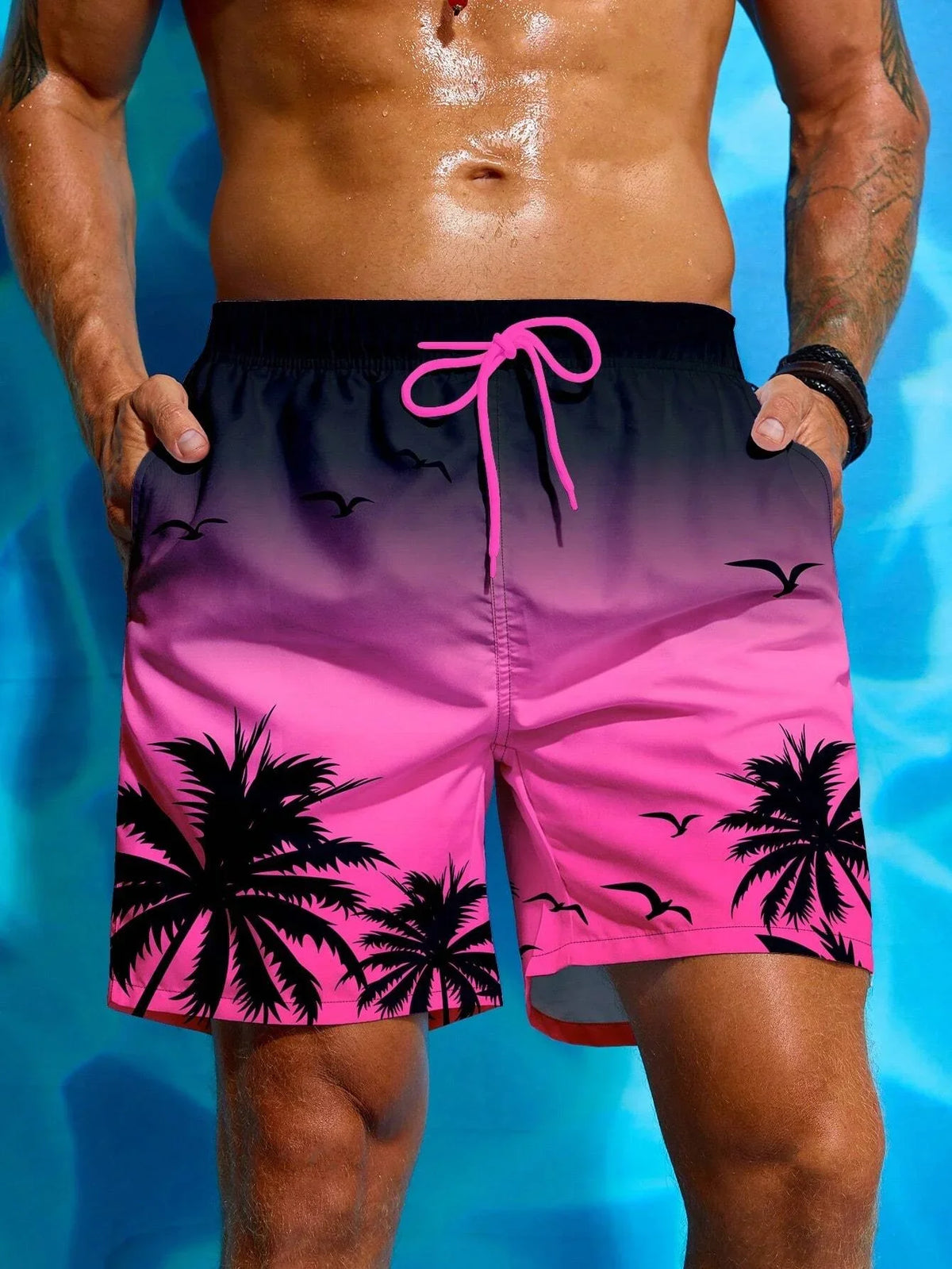 Breathable Swim Trunks with Pockets