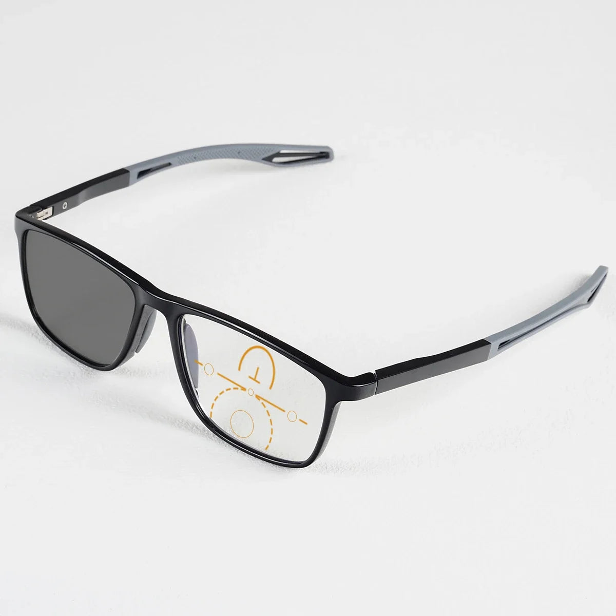 Men Women Square Reading Glasses Progressive Multifocal Photochromic Customized Spring Hinge Comfortable Wear Clear Lens Readers