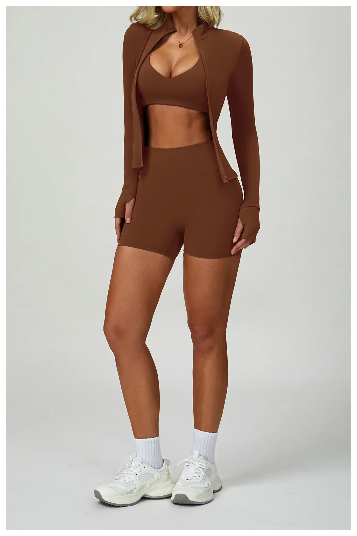 2/3-Piece Activewear Set – Sports Bra & High Waist Leggings