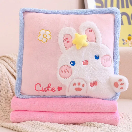 Combinación de almohada y manta Kawaii