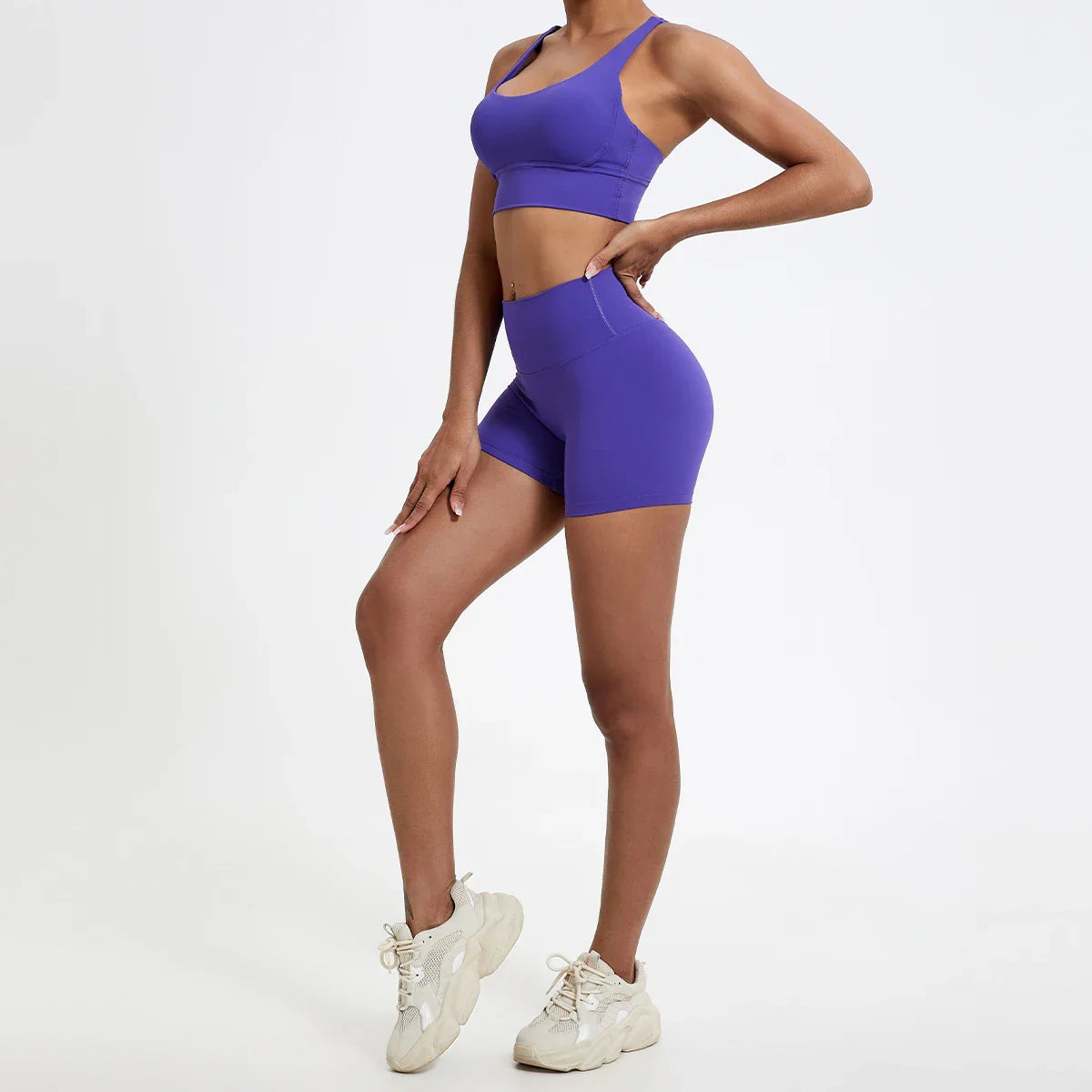 Pantalones cortos de gimnasio tipo leggings con efecto push-up para glúteos de mujer