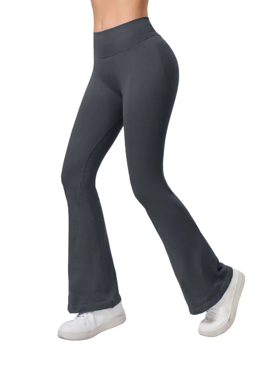 NCLAGEN Impact Flares Scrunch Booty Women's Gym Leggings Seamless Fitness Workout Yoga Trousers Squat Proof Fashion Flared Pants