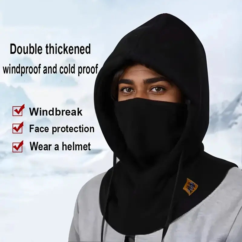 Winter Warm Hat with Mask and Neck Warmer 3-in-1 Windproof Balaclava for Men Women Masked Hat Cycling Cold Weather Protection