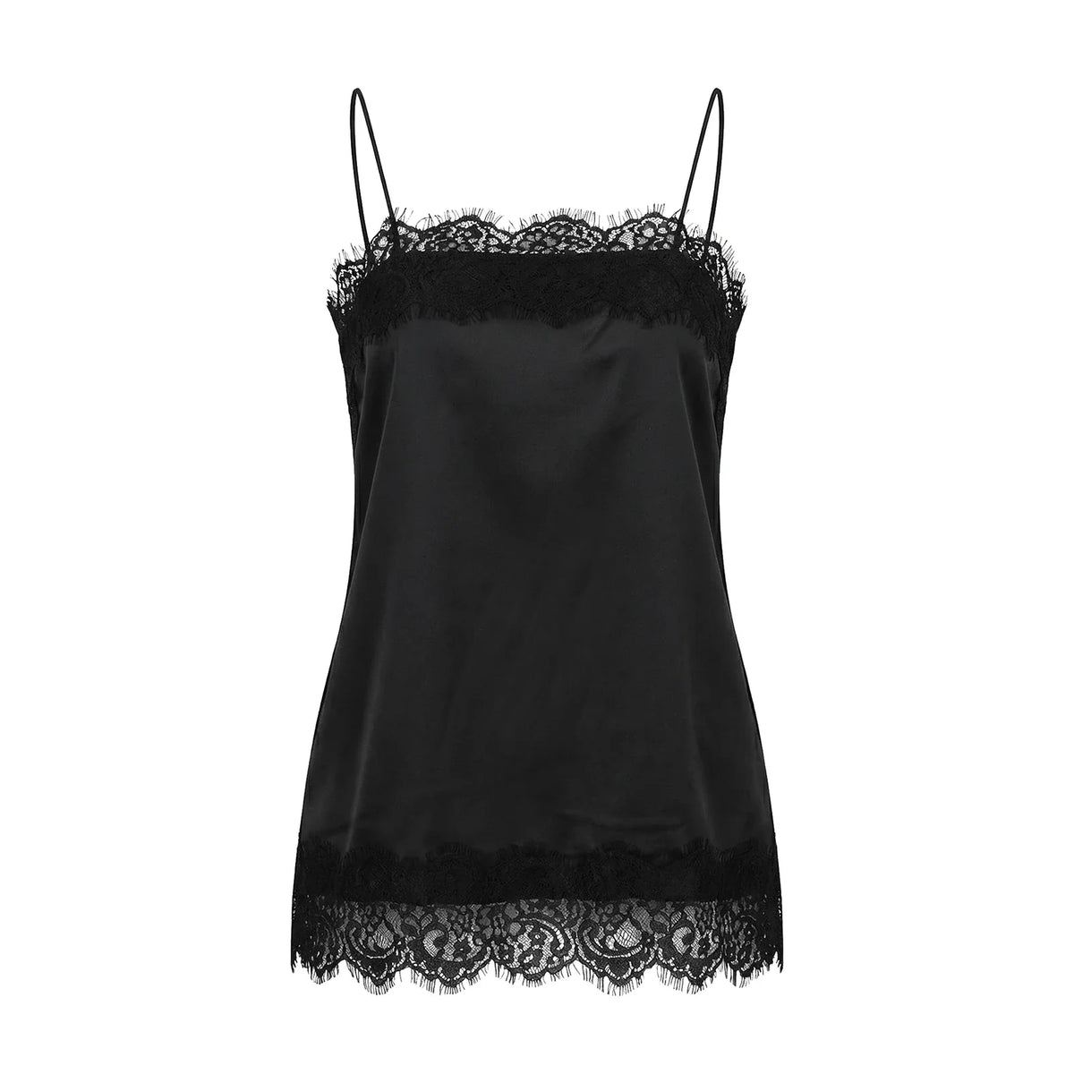 Women Camisoles Solid Color Lace Trim Spaghetti Strap Casual Tank Tops Summer Fashion Sleeveless Vests Streetwear