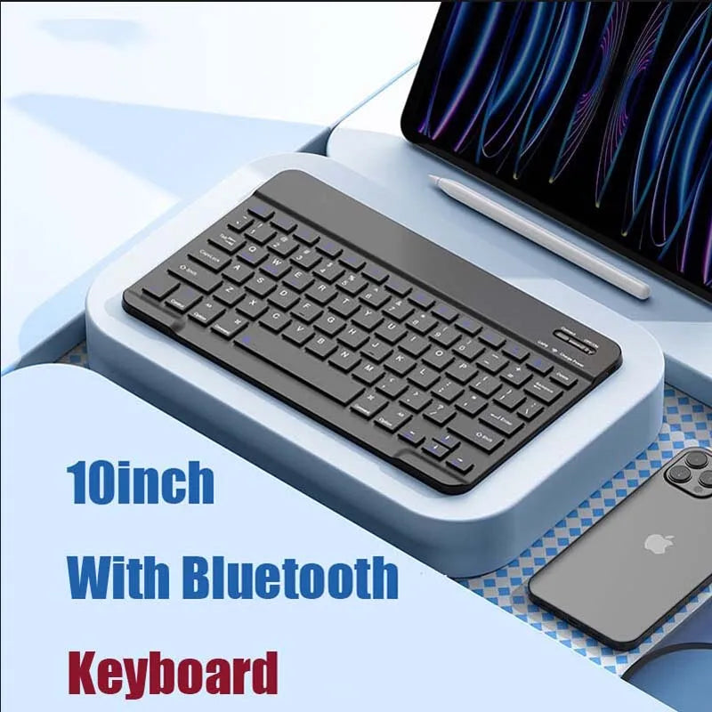 with Bluetooth Keyboard Mouse for Oukitel OT12 OT9 OT8 OT6 OT11 78Key 10inch Rechargeable Wireless Keyboard Mice Set Combo
