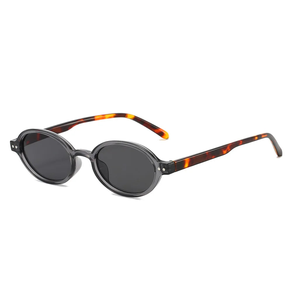 New Small Oval Women Sunglasses Men Sun Glasses Retro Female Shades Clear Lenses Eyewear Lady Trendy UV400