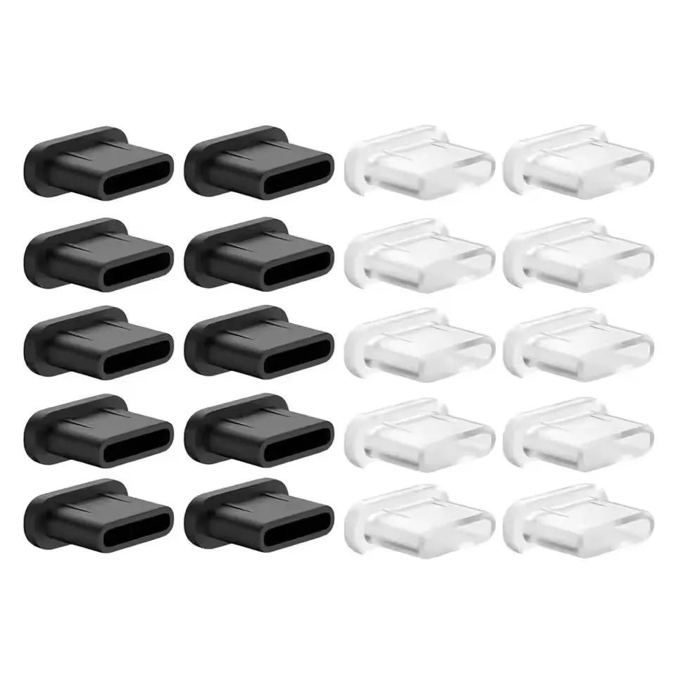 1/40pcs Type C Anti-Dust Plugs Silicone USB C Charging Port Dust Cover