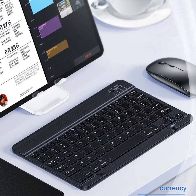 with Bluetooth Keyboard Mouse for Oukitel OT12 OT9 OT8 OT6 OT11 78Key 10inch Rechargeable Wireless Keyboard Mice Set Combo