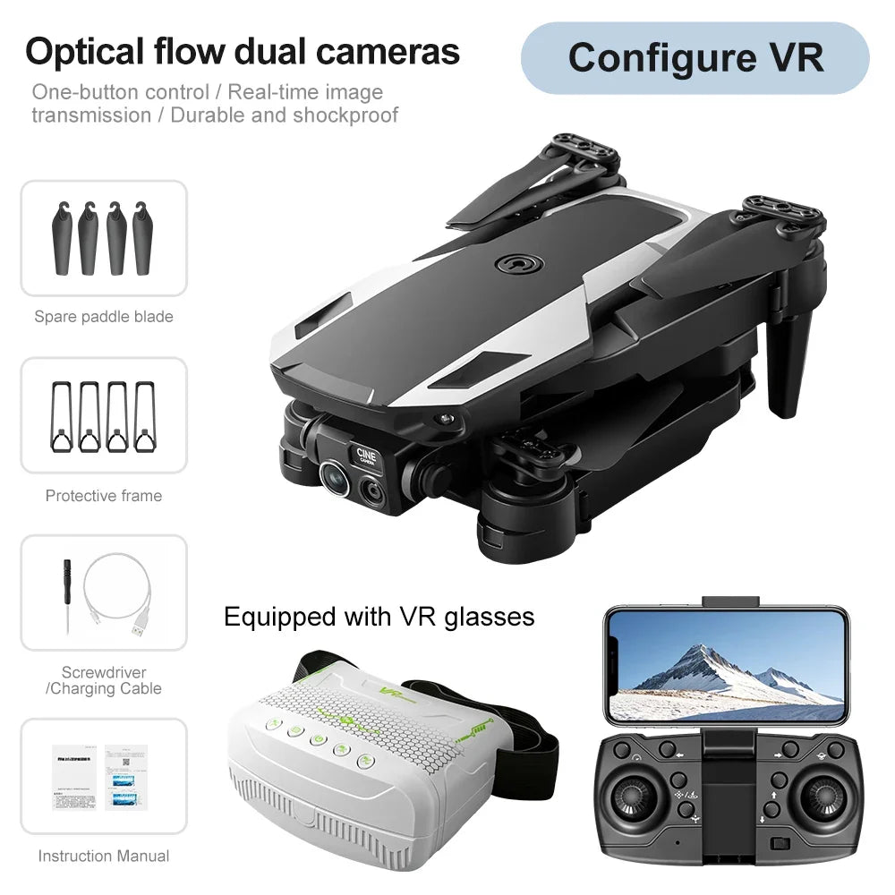 Lenovo M1 Portable Foldable Drone HD Camera Optical Flow Positioning VR Glasses Compatible RC Aerial Quadcopter