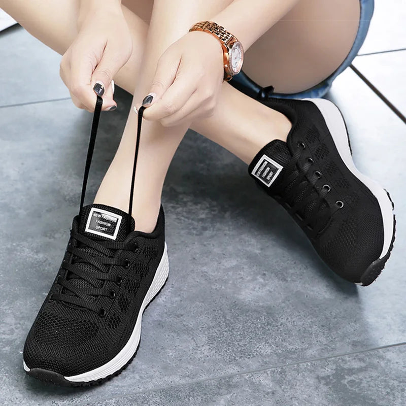 Women's Sneaker Mix Color Sneakers For Women Sports Shoes 2025 Baskets Femmes Breatherable Mesh Casual Sports Shoes Woman Flat
