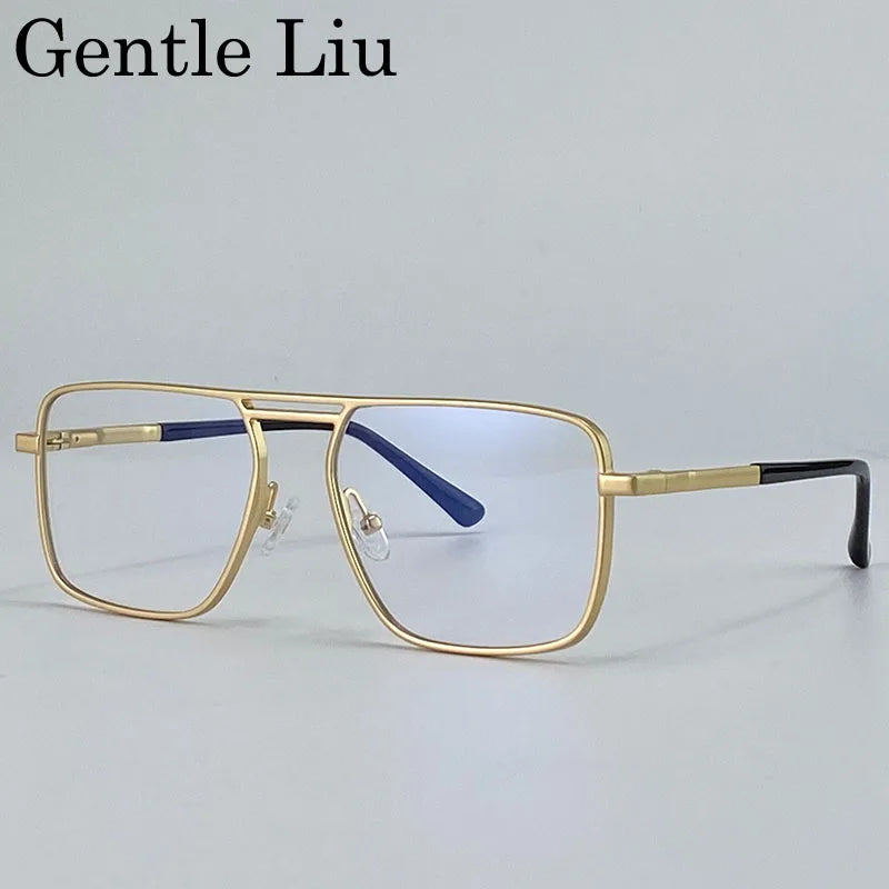 Oversized Square Punk Sunglasses Men 2026 Luxury Brand Retro Double Beam Sun Glasses For Male Steampunk Driving Eyewear UV400