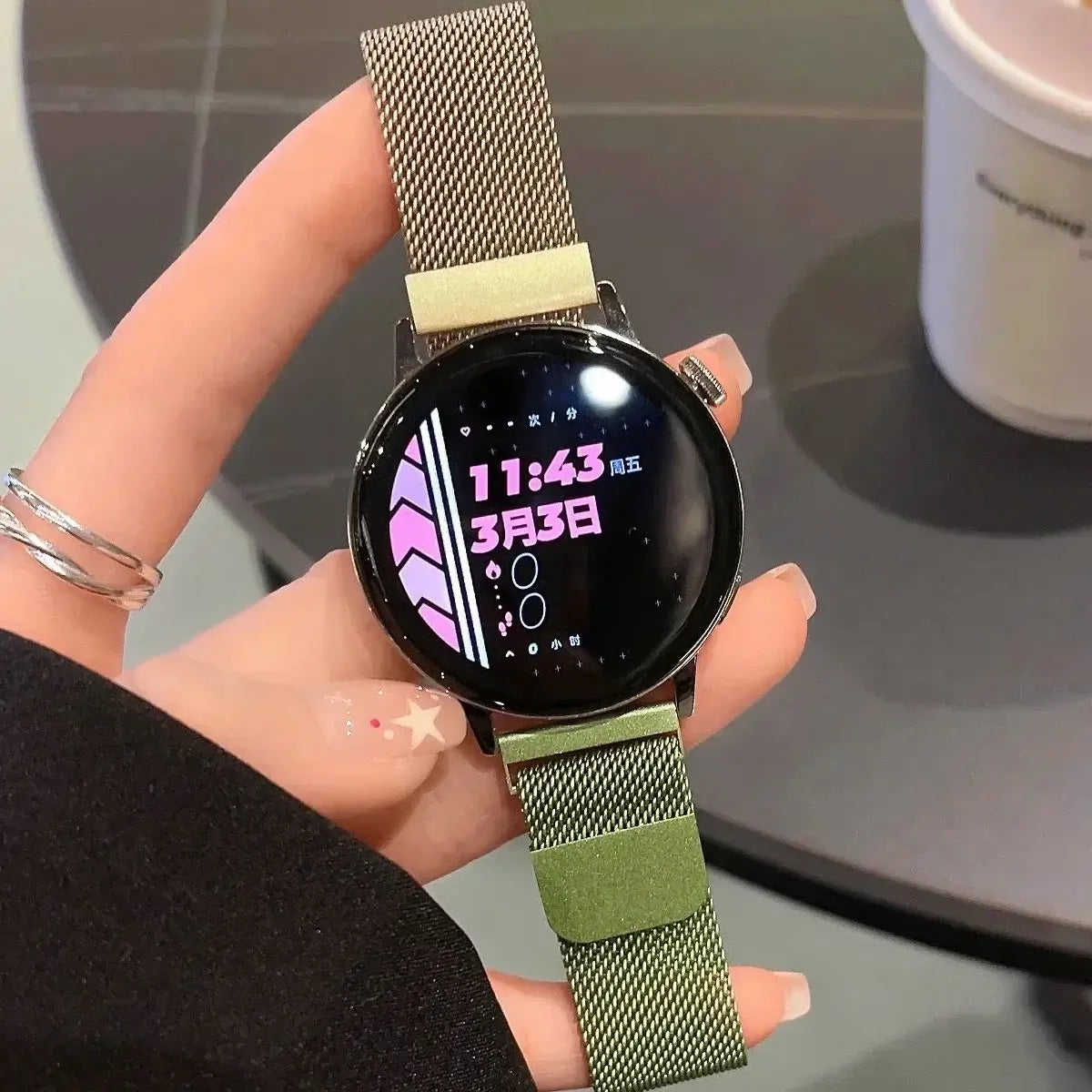 Amazfit Balance, GTR, GTS & Bip Milanese Mesh Band, Magnetic Closure