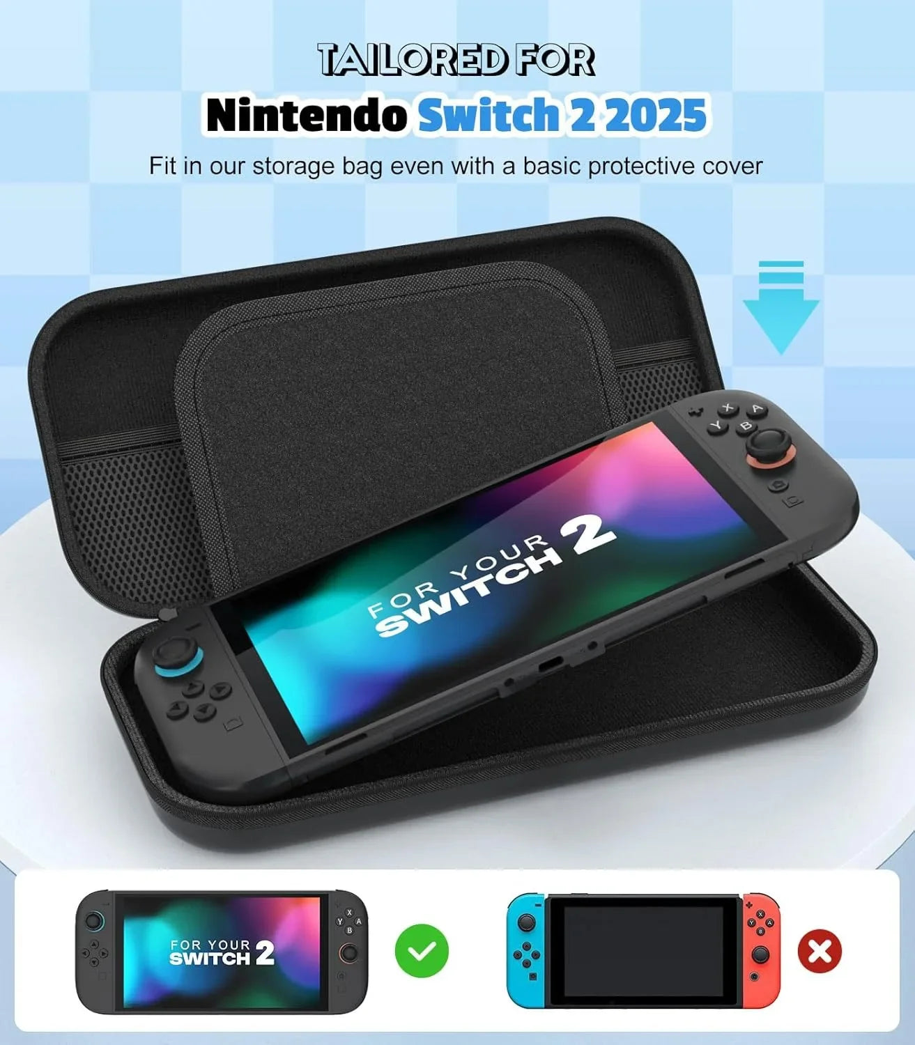 Suitable for Switch 2 storage travel storage bag, game console large capacity storage bag