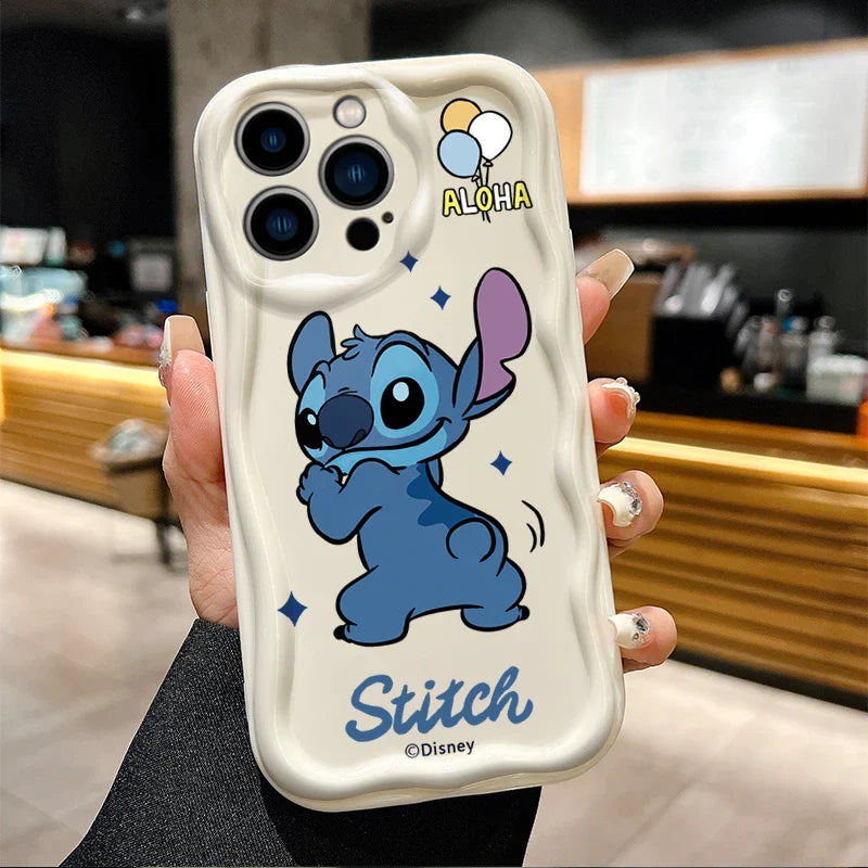 Funda de Teléfono Disney Stitch Angel Lovers para iPhone