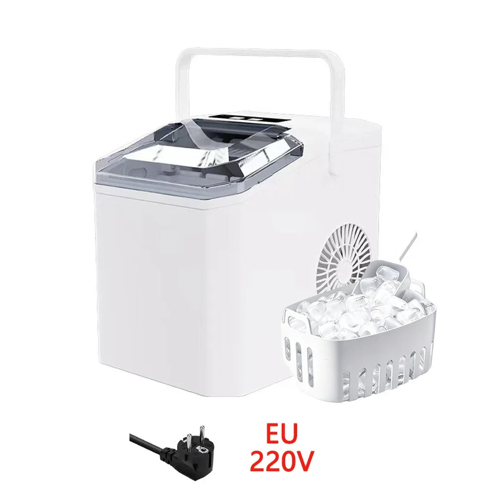Countertop Portable Ice Maker Quick Production Bullet‑Style Hollow Ice Cubes Compact Ice Making Machine for Home & Outdoor