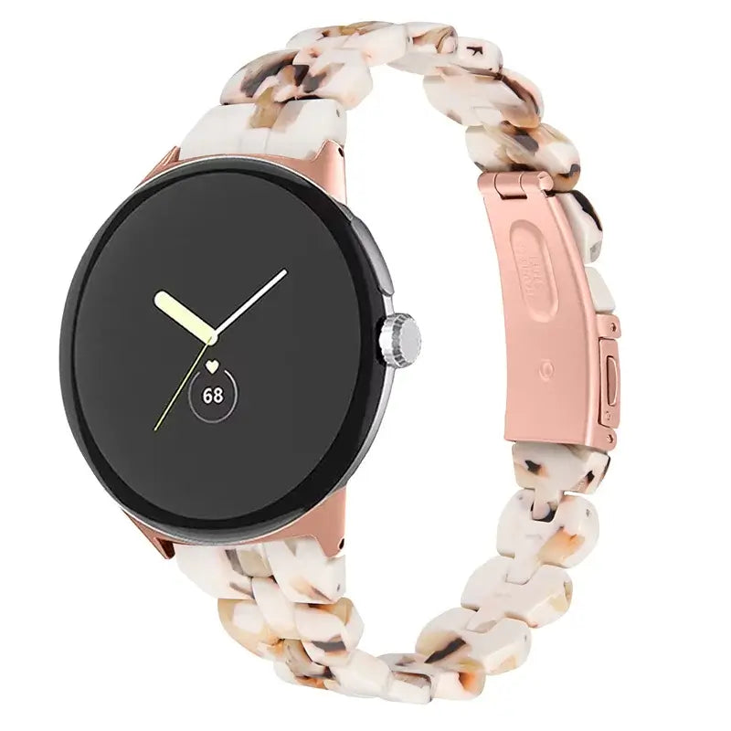 Google Pixel Watch 5, 4 & 3 41mm Resin Link Bracelet Band