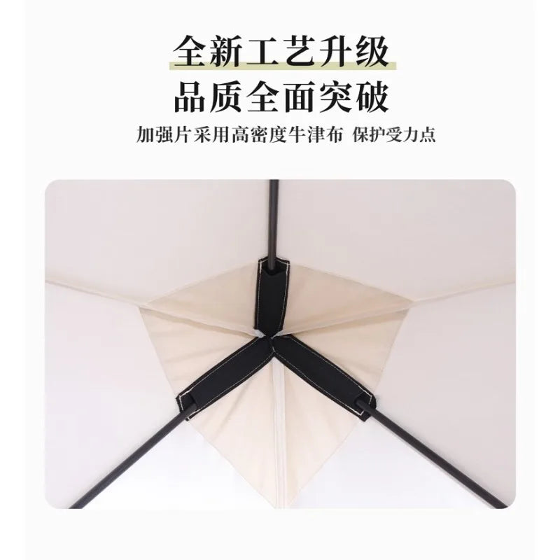 Portable all-round camping tent, silver-coated sunscreen + high-density mosquito-proof net, a must for camping and picnicking