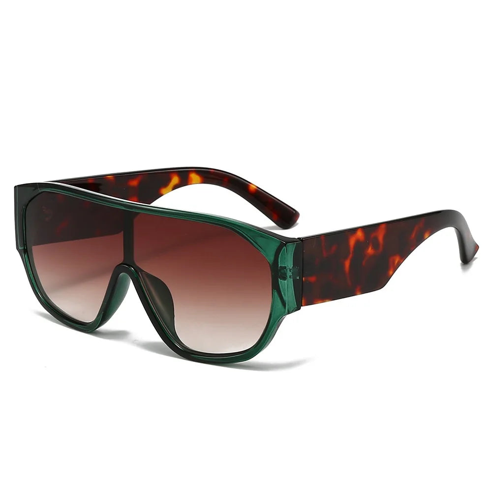 Y2K Oversized Shield Mask Sunglasses Women Men One-Piece Steampunk Big Frame Goggles Punk Shades Windproof Eyewear