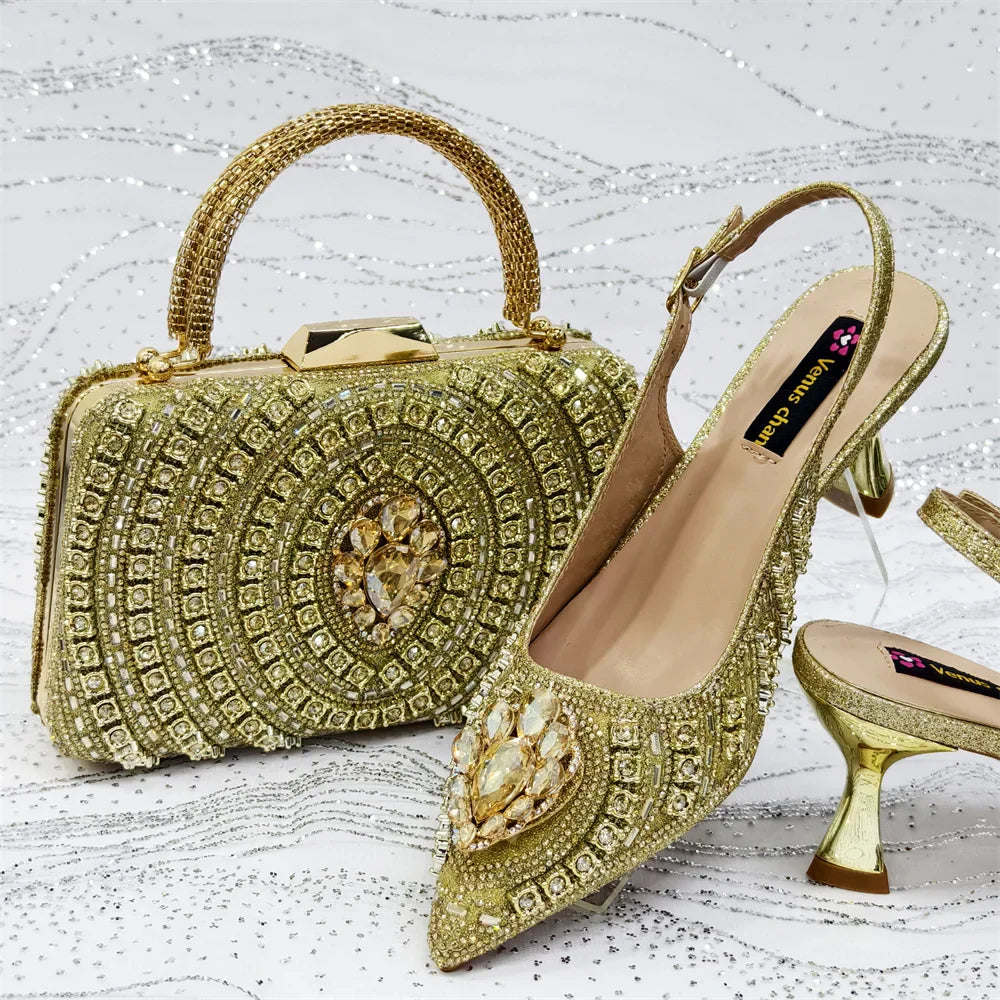 Juego a juego de zapatos y bolso nuevos HVC1-2