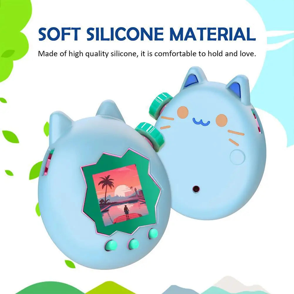 For Tamagotchi Paradise Silicone Full Cover Case Non-Slip Liquid Silicone Cute Protective Cover Soft Shell Game Accessories