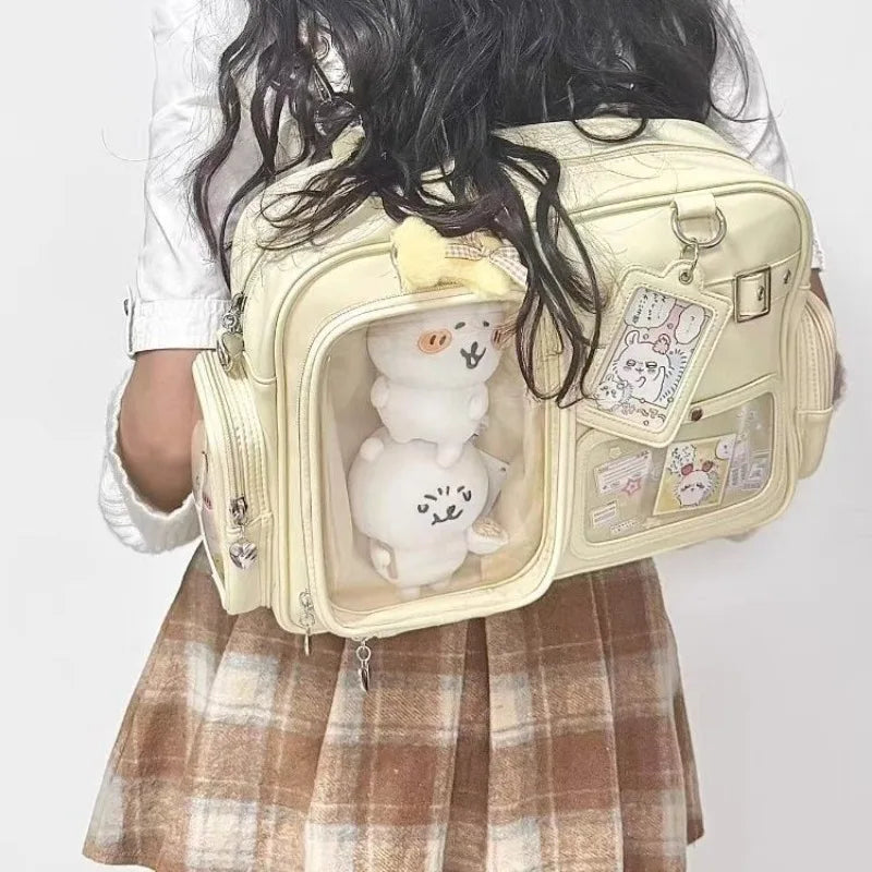Bolso Bandolera Pastel con Ventana Transparente