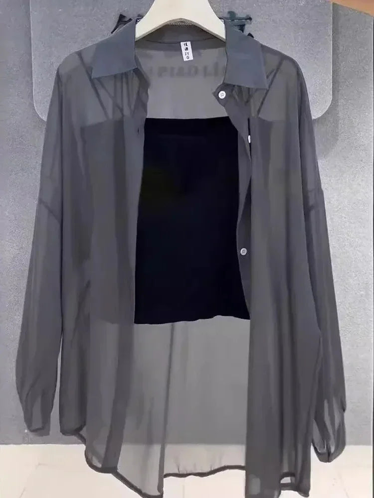 Summer Plus Size Ice Silk Breathable SunProof Shirts