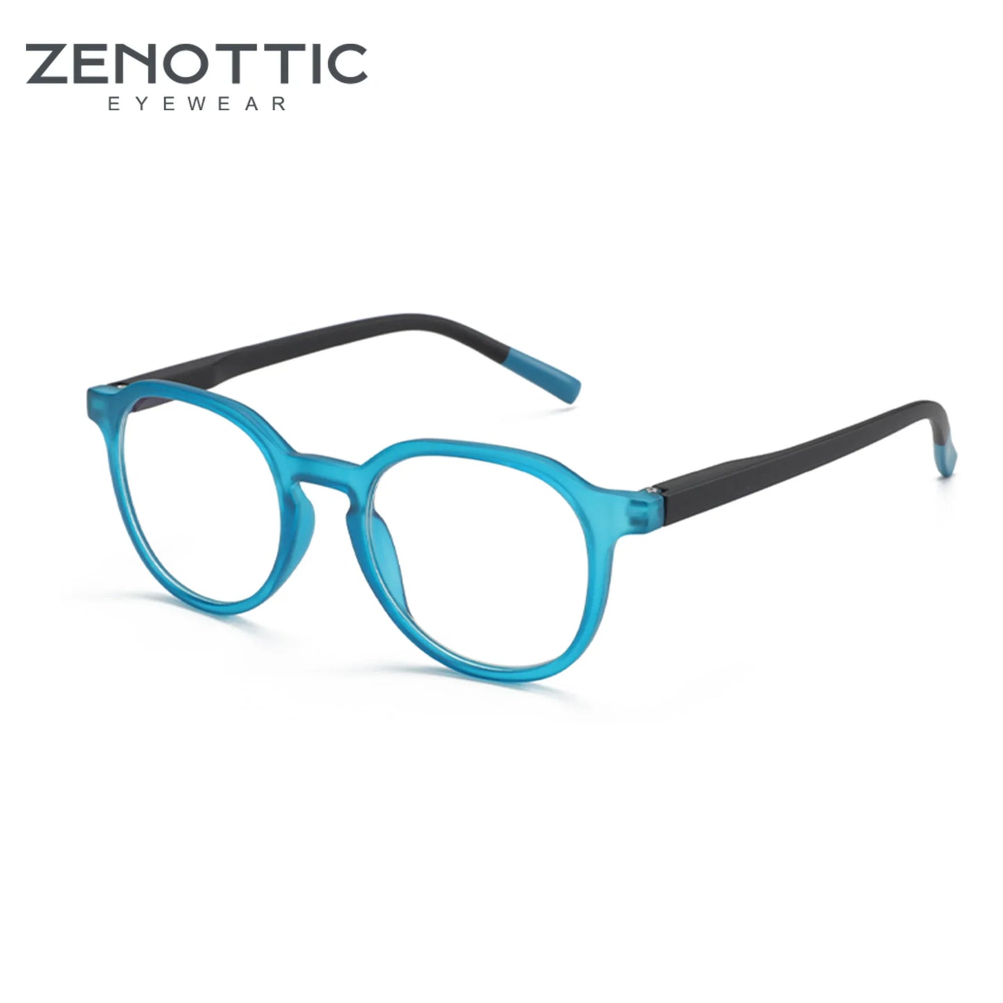 ZENOTTIC Retro Circular Anti-blue Light Glasses Blue Light Blocking Round Computer Eyeglasses for Unisex Fashion 420007