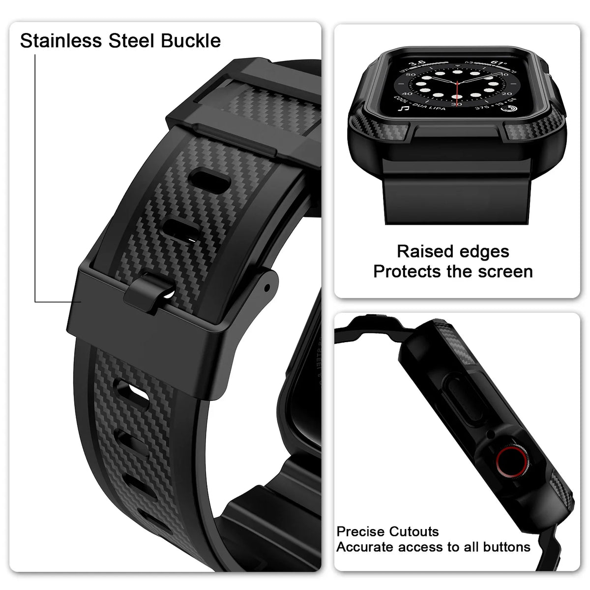 Apple Watch Series 1–3 Rugged TPU Band with Built-in Case