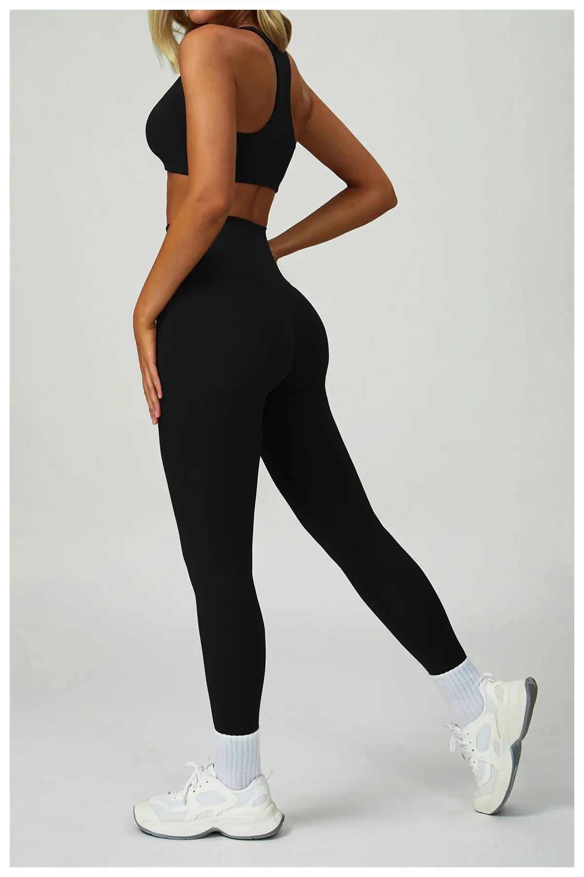 2/3-Piece Activewear Set – Sports Bra & High Waist Leggings
