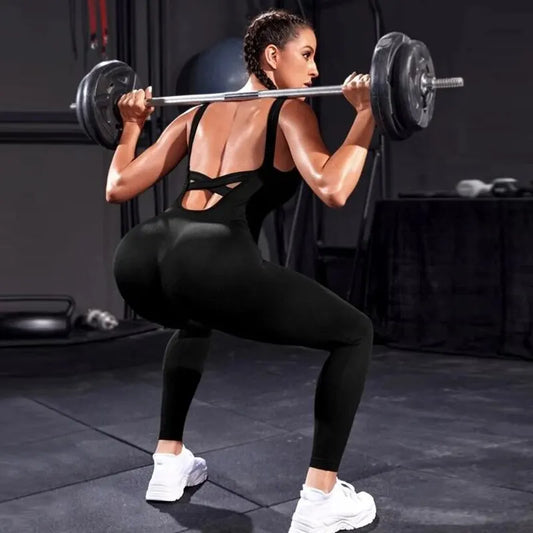 Mono de yoga ceñido sin espalda FlexiFit